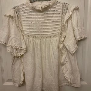 Free People Le Femme ruffled crochet top